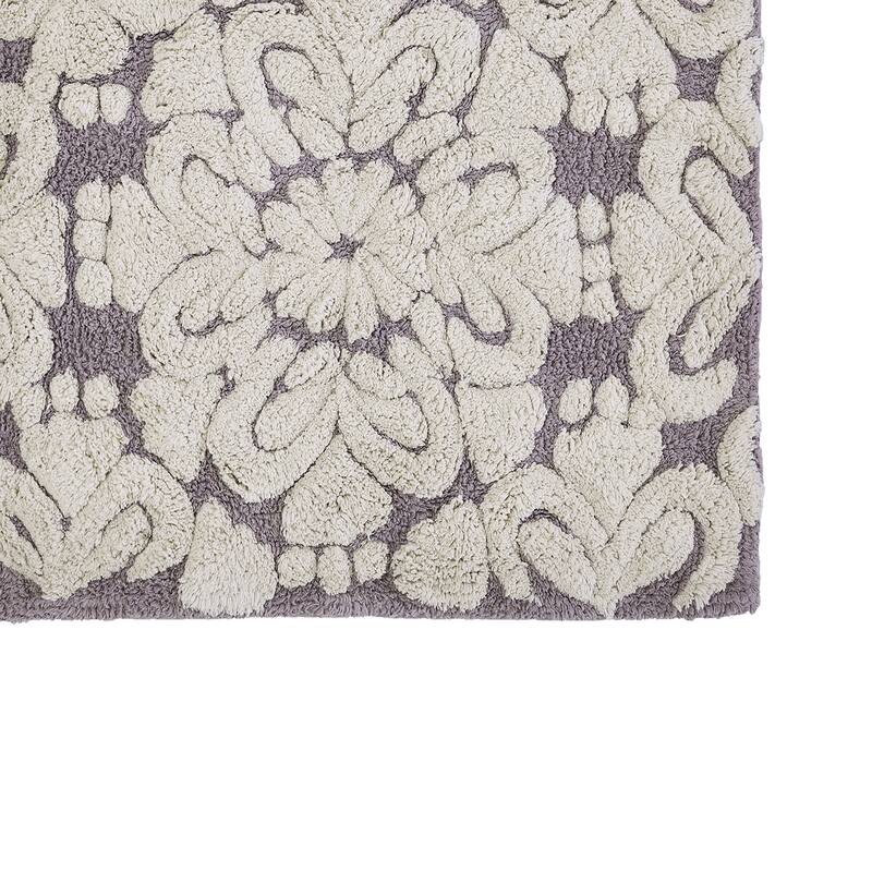 Better Trends Medallion Collection 100% Cotton 3-Pc Set Bathroom Rugs-Soft & Super Absorbent, Non-Skid Latex, Machine Washable