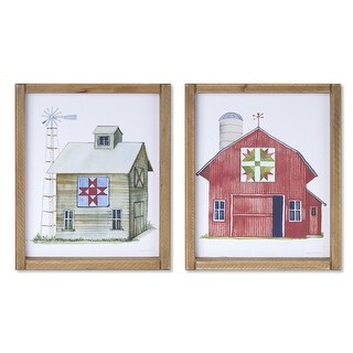Shop Set Of 6 Wooden Framed Barn Prints Rectangular Wall Art 10 75 On Sale Overstock 30891004