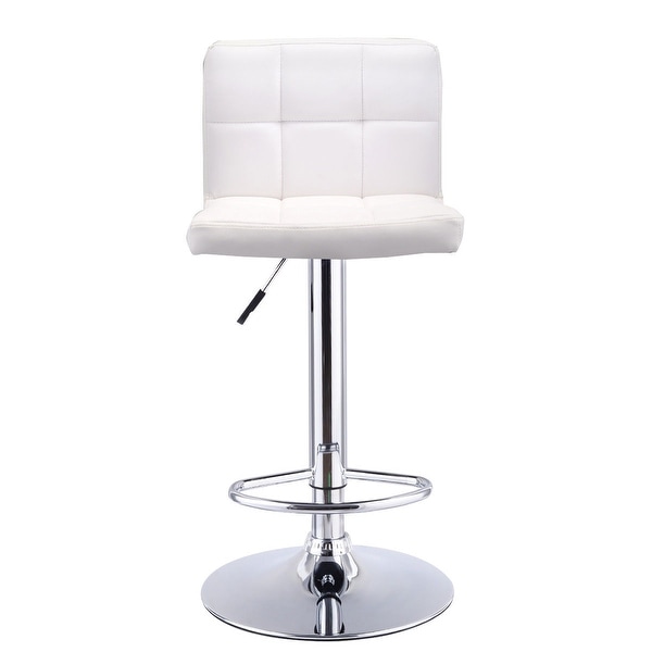 White Leather Barstools costway 1 pc bar stool swivel adjustable pu leather barstools White Leather Barstools costway 1 pc bar stool swivel adjustable pu leather barstools