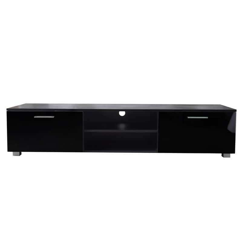 TV Stand for TVs Up to 70+,Wood TV Stand for Living Room,TV Console Cabinet with Shelves