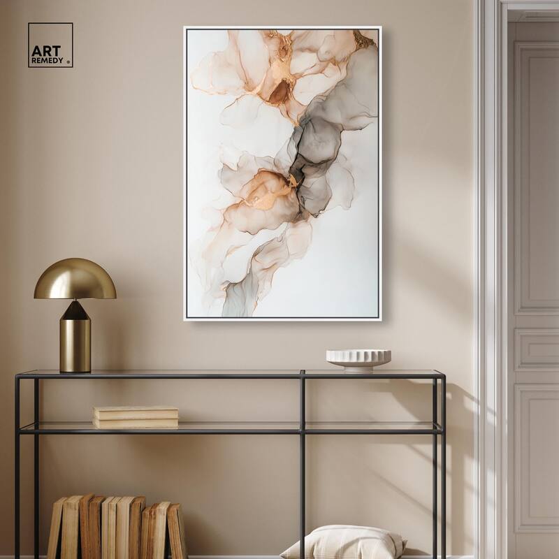 Smoky Gold Drift Canvas by Art Remedy