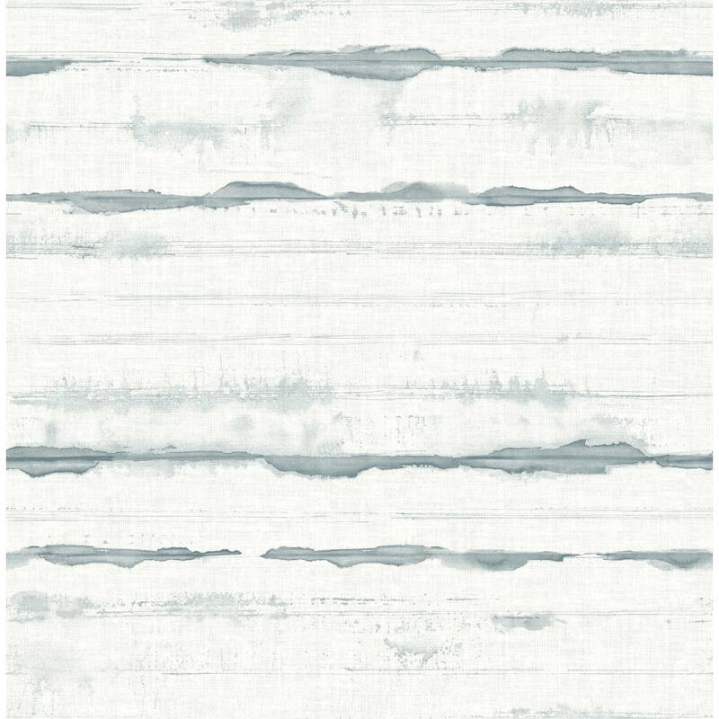 A-Street Prints Destin Teal Stripe Wallpaper