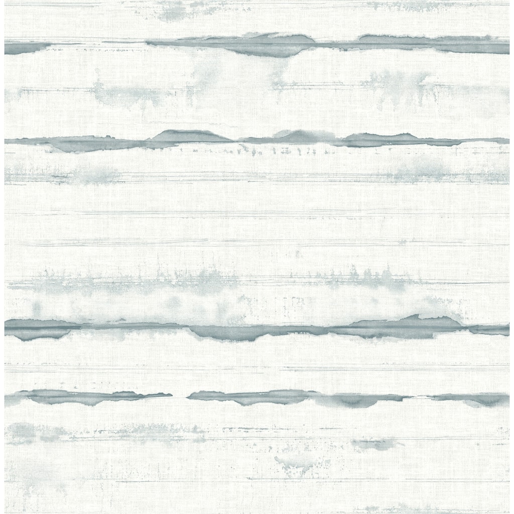 A-Street Prints Destin Teal Stripe Wallpaper