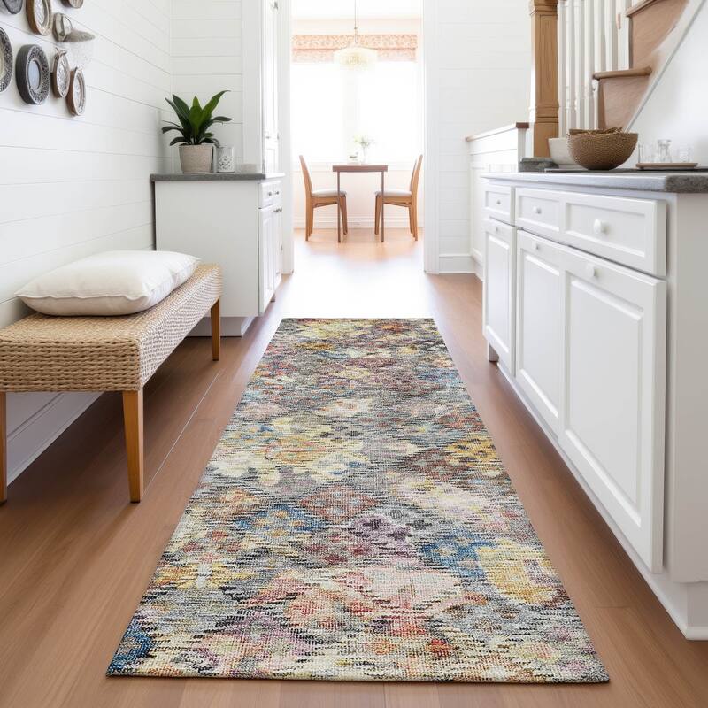 Premium Washable Super Soft Traditional Tribal Mayfield Rug - Gold - 2'3" x 7'6"