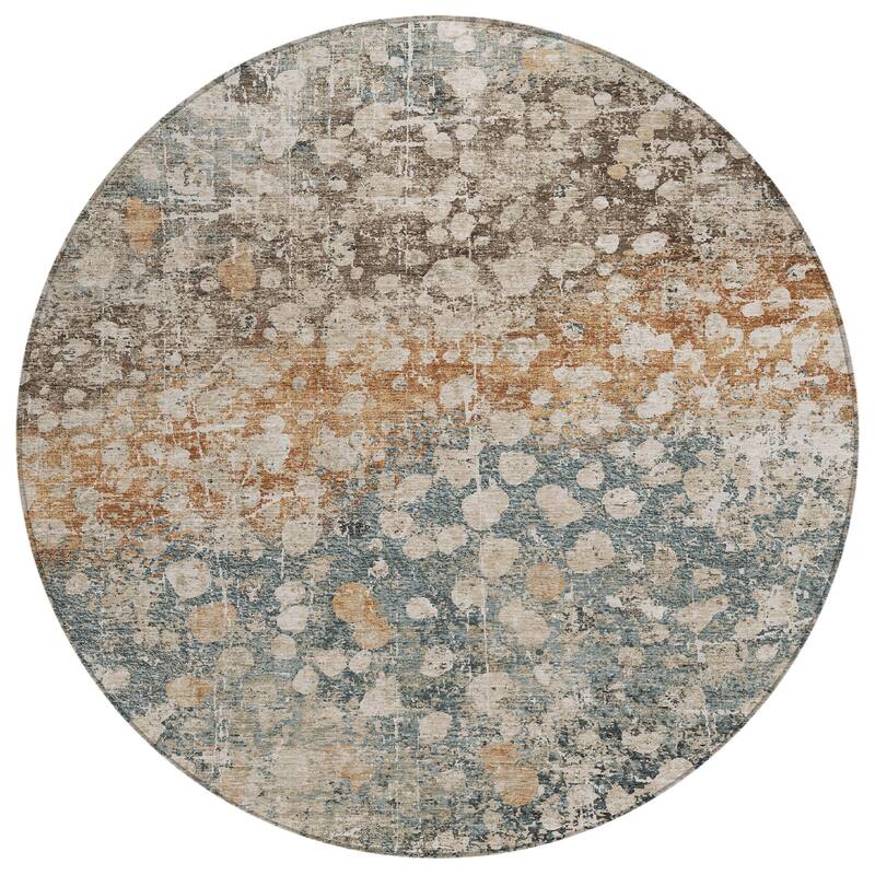 HomeRoots Abstract Transitional Rectangle Outdoor Rug
