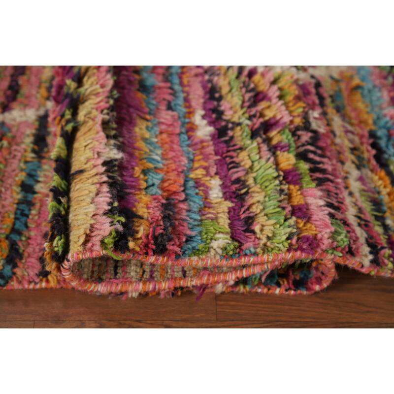 Trellis Plush Moroccan Oriental Area Rug Hand-Knotted Wool Carpet - 6'1" x 9'8"