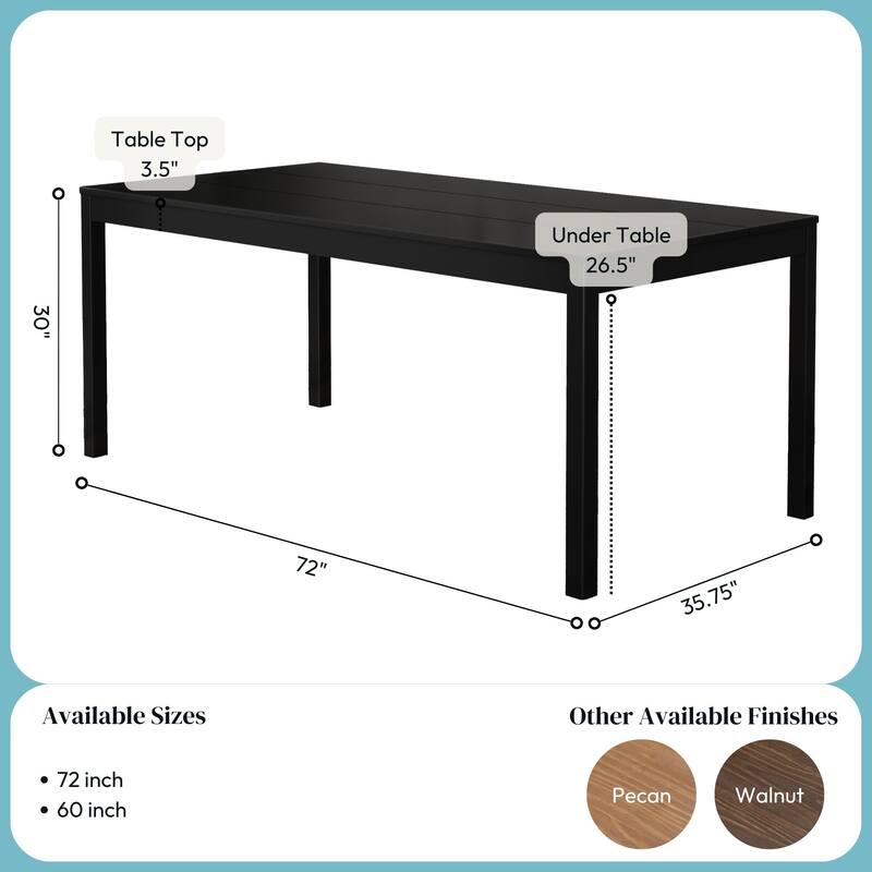 Rectangular 72" Dining Table