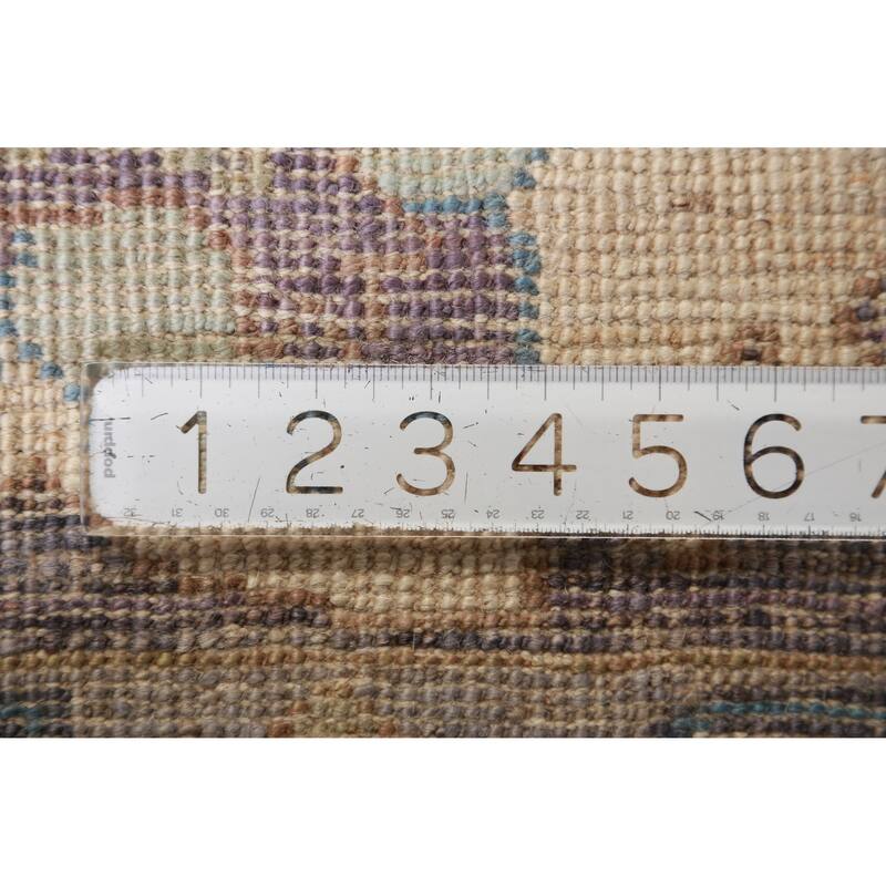 Hand Knotted Oriental 100% Wool Carpet Transitional All-Over Greys & Charcoal Oushak Area Rug - 9' 9'' X 8' 1''