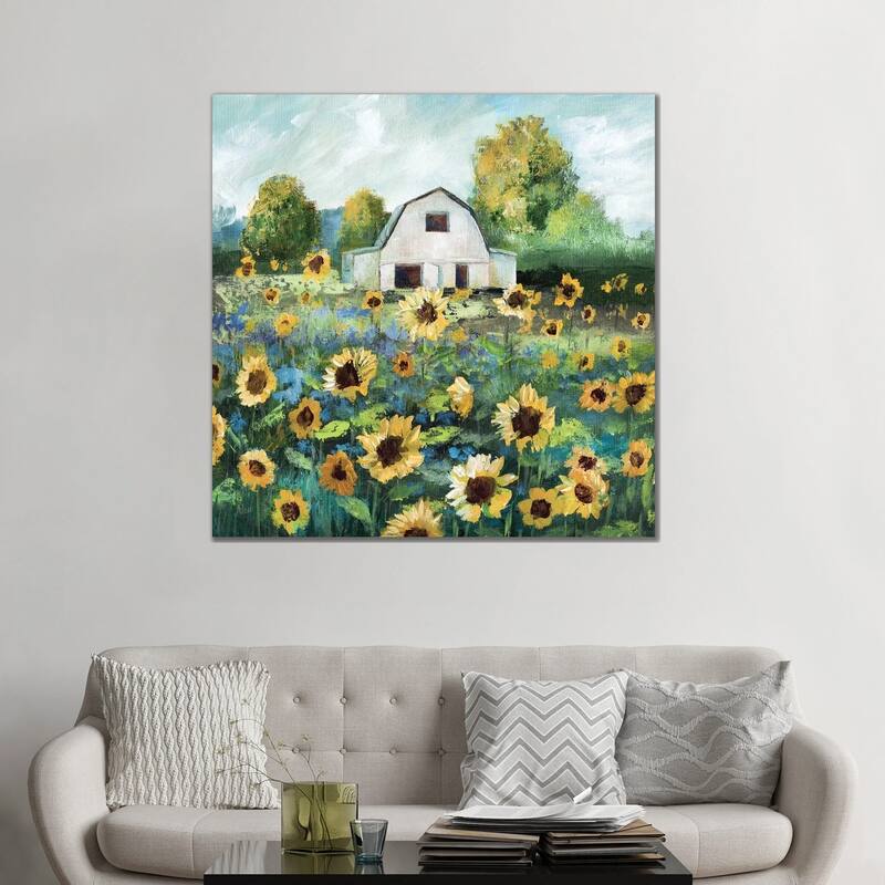 iCanvas "Sunflower Barn" by Nan Canvas Print