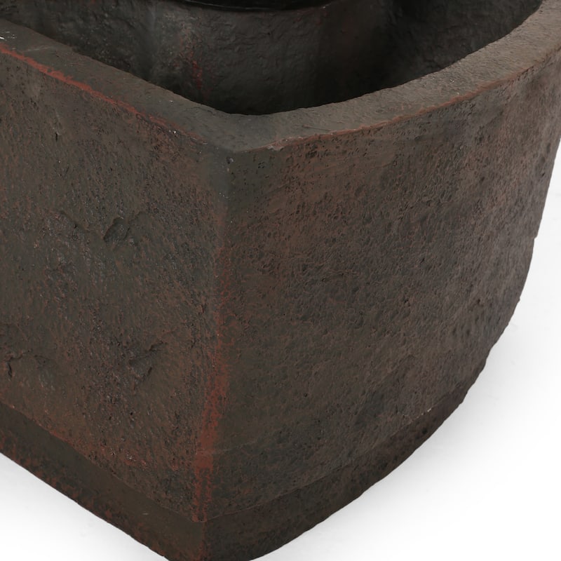 3-Tier Outdoor Fountain with Light, 30.75" Weather Resistant Floor Fountain - 30.75"H