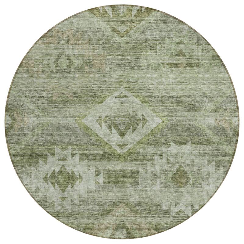 Machine Washable Indoor/ Outdoor Chantille Boho Tribal Rug