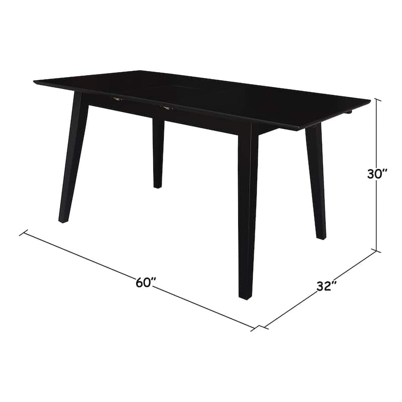 International Concepts Solid Wood 60" Butterfly Extension Dining Table