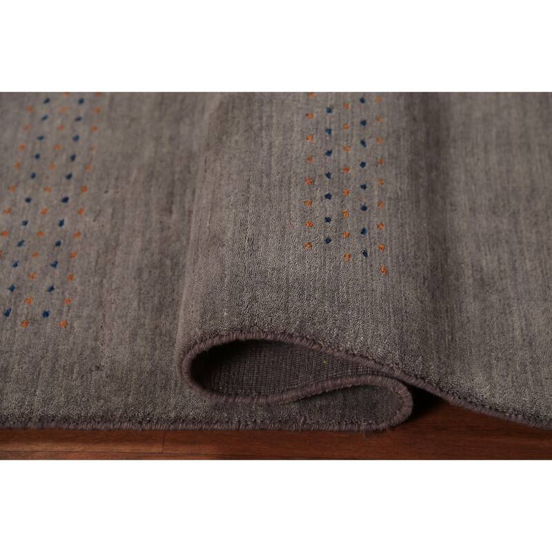 Animals Gabbeh Oriental Area Rug Handmade Wool Carpet - 5'7" x 7'11"