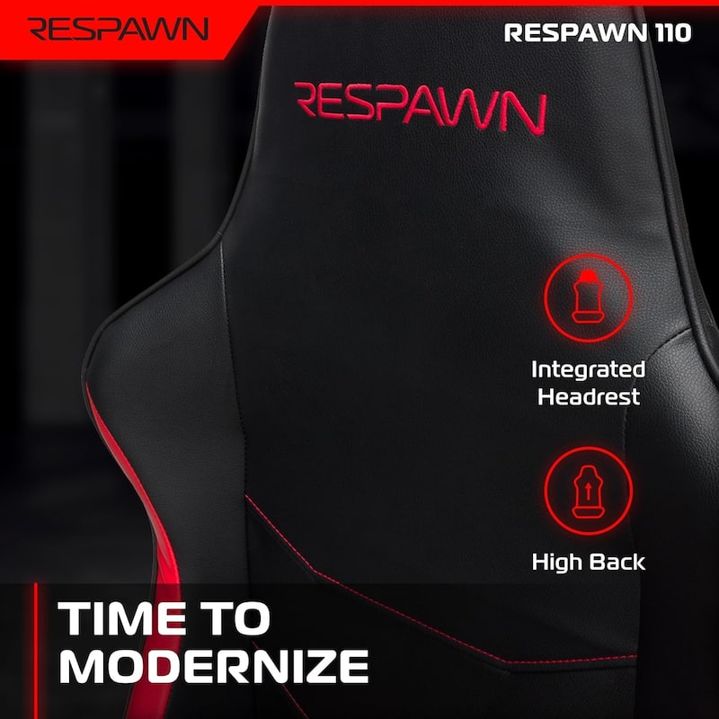 RESPAWN 110 Ergonomic Gaming Chair - Racing Style High Back PC Computer Desk Office Chair