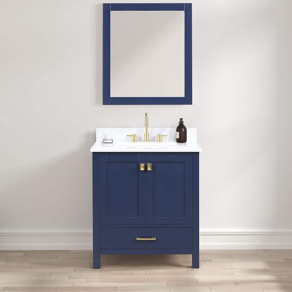 Blossom Geneva 30" Solid Wood Bathroom Vanity with Marble Top