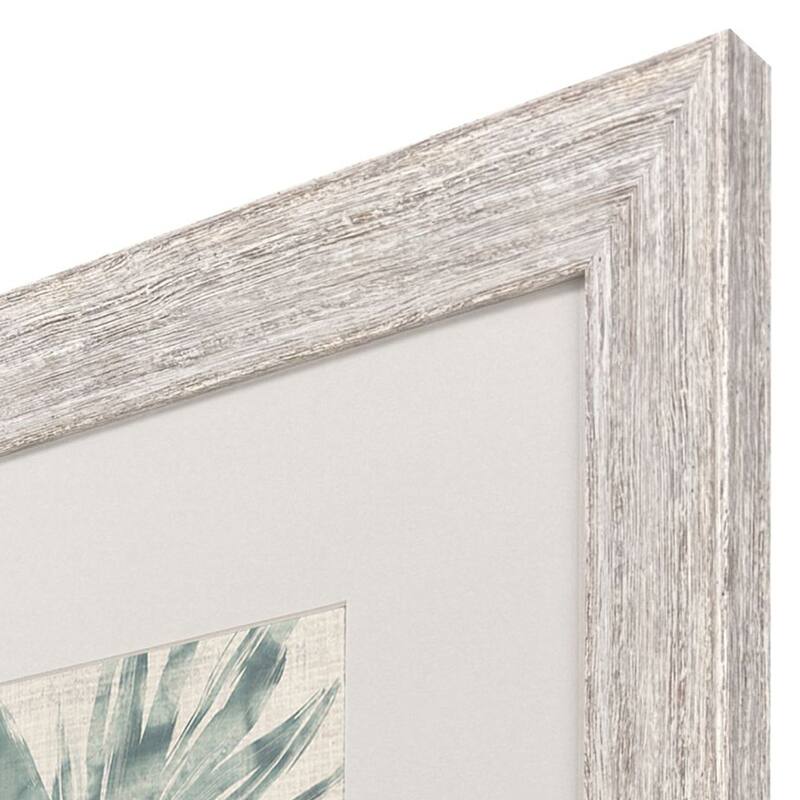 Paragon Burlap Ocean Palm I Framed Art - Set of 2