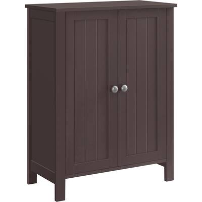 Bathroom Floor Storage Cabinet, Bathroom Storage Unit with 2 Adjustable Shelves, Bathroom Cabinet Freestanding