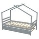 preview thumbnail 20 of 49, Roof styled wooden bed with trundle