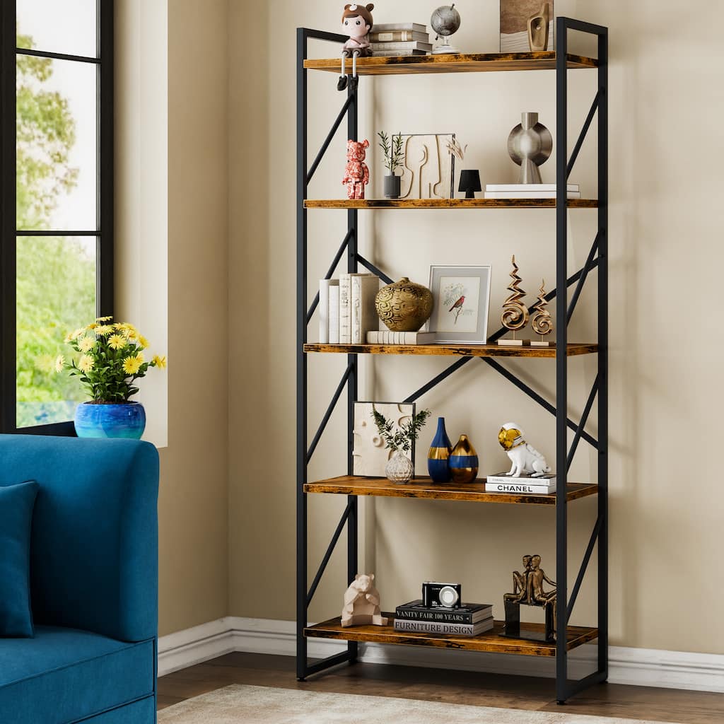 Futzca 5 Tier Storage Bookshelf