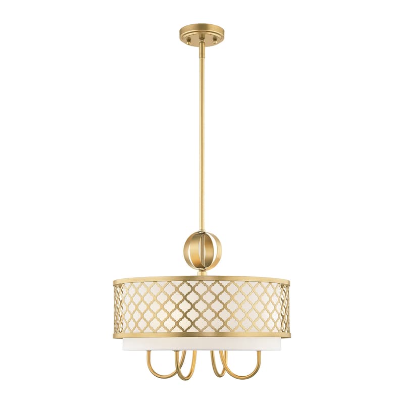 Livex Lighting Arabesque Single Light 18" Wide Drum Chandelier with
