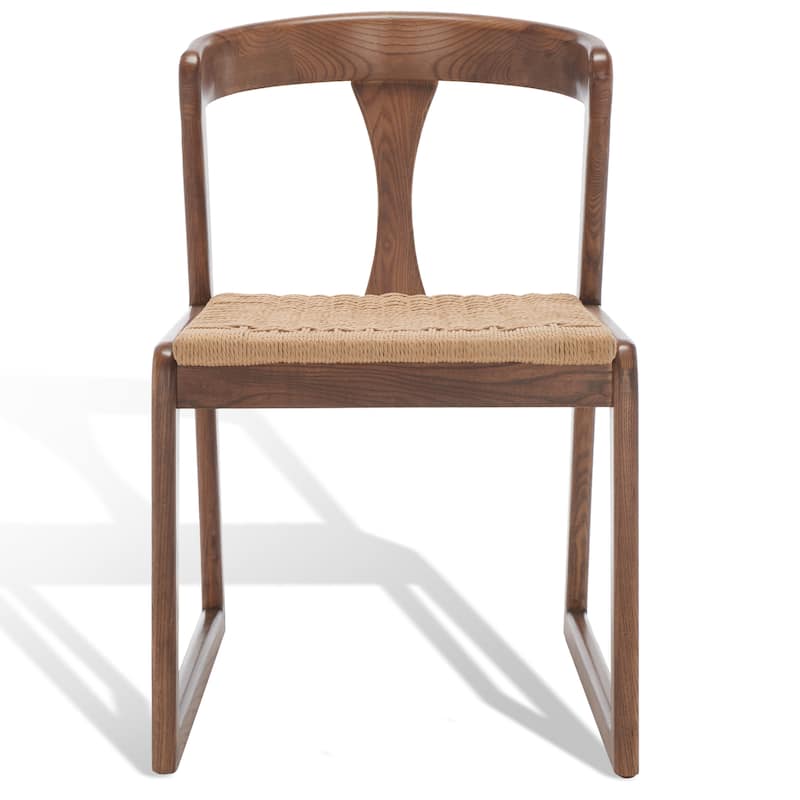 SAFAVIEH Couture Vjera Woven Dining Chair (Set of 2) - 23 In W x 21 In D x 33 In H - 19"Wx21"Dx33"H