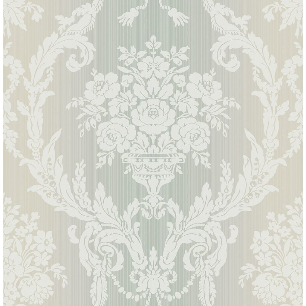 Seabrook Designs Abilene Floral Damask Unpasted Wallpaper