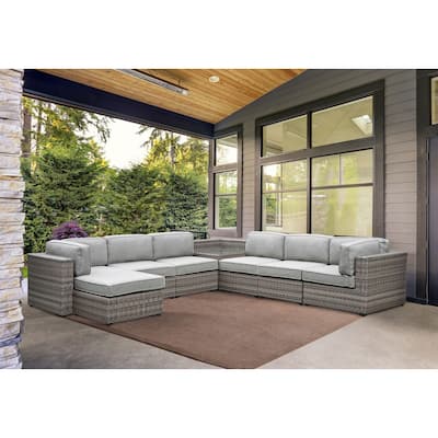 Terella 7-Piece Outdoor Lounge Set, Gray