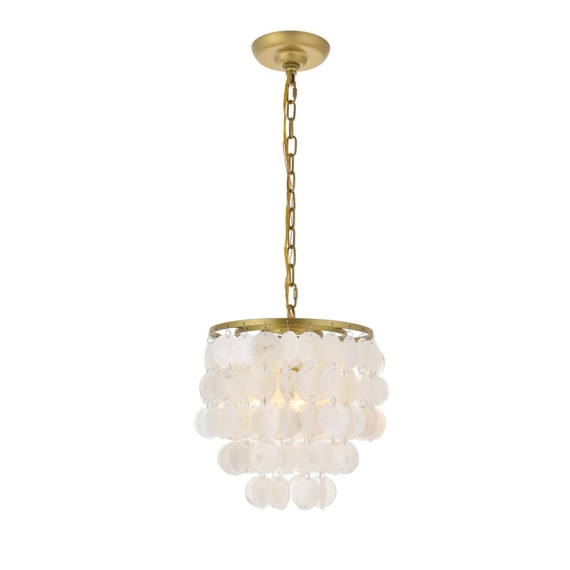 Selene Shell/ Brass 1-light Pendant