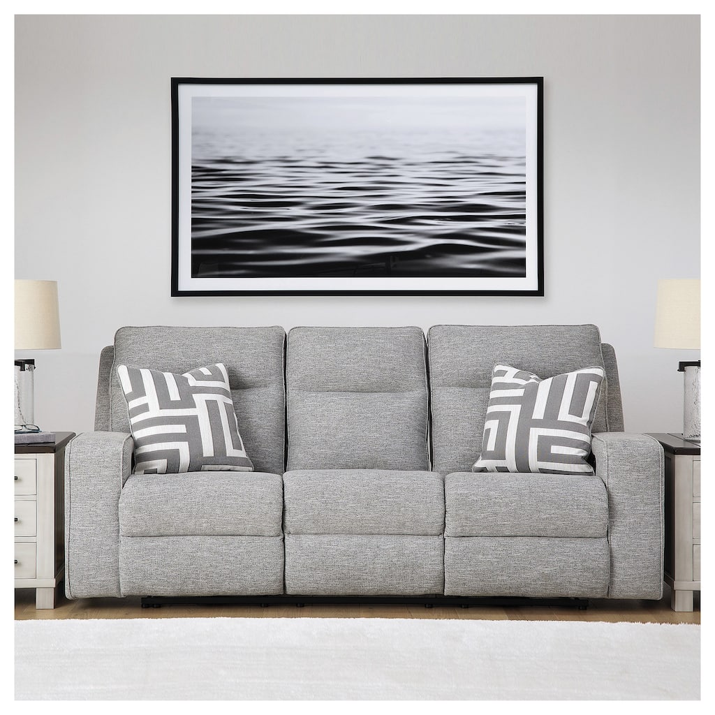 Signature Design by Ashley Biscoe Pewter Power Reclining Sofa - 88" W x 43" D x 42" H