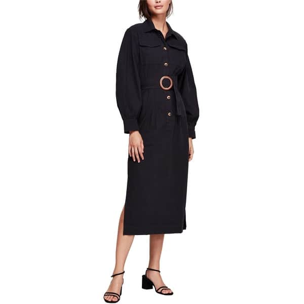 Free People Womens Audrey Shirt Dress,, Black, X-Small - Bed Bath & Beyond  - 41852523