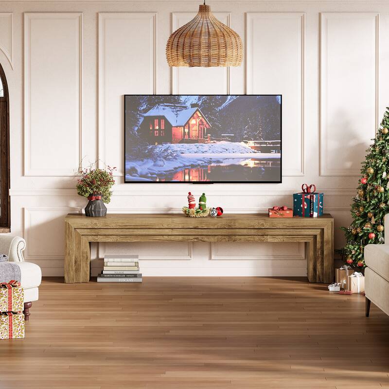 70.9" Extra Long Wooden TV Stand for 75-Inch TVs, Entertainment Center Media Console for Living Room