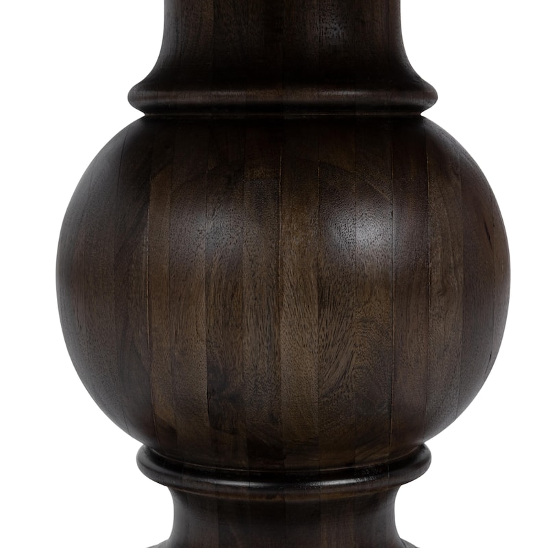 Classic Home Brookside Solid Wood Round 48" Dining Table Cocoa Brown