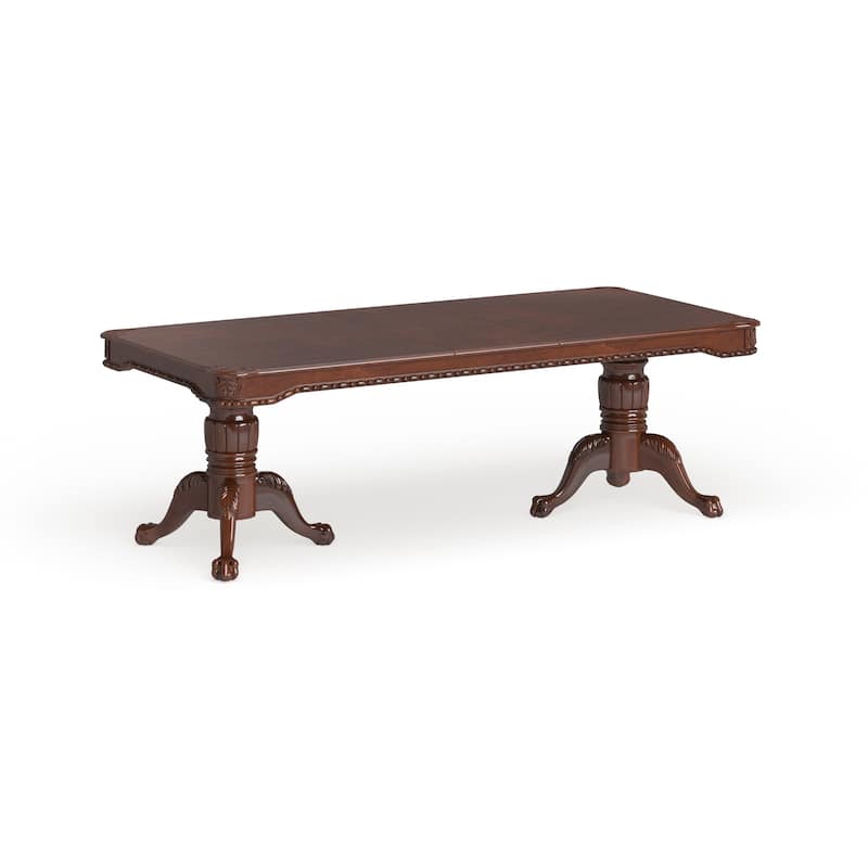 Furniture of America Carpia Formal Cherry 89-inch Expandable Dining Table