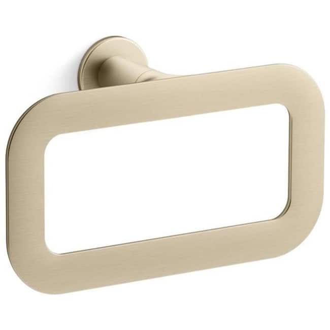 Kallista P34138-00 002 Collection 9" Wall Mounted Towel Ring - Brushed French Gold