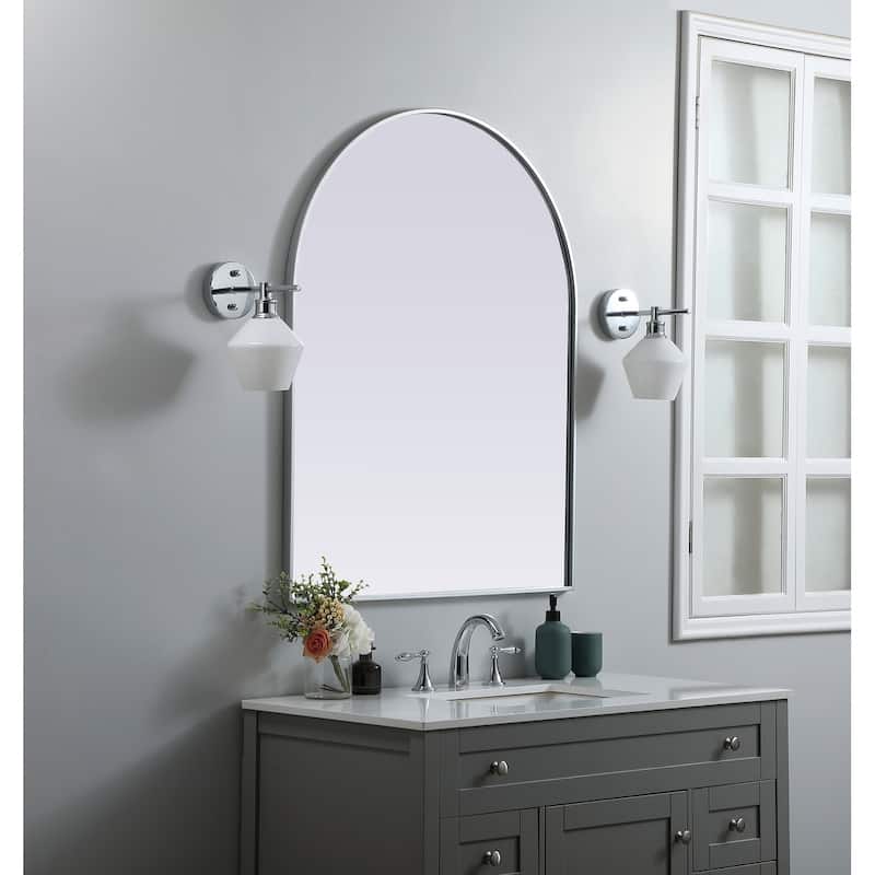Indigo Home Metal Frame Arch Mirror 33x42 Inch