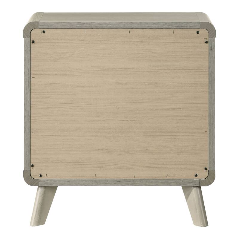 Furniture of America Thaila Modern 3-Piece Grey Wood Upholstered Panel Bedroom Set with LED on Headboard