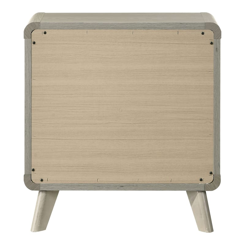 Furniture of America Thaila Modern Grey Wood 2-Drawer Nightstand (Set of 2)