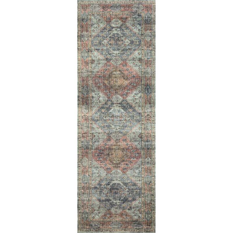 Alexander Home Leanne Traditional Distressed Printed Area Rug