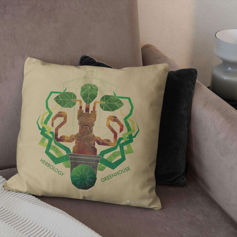 Warner Brothers Harry Potter Herbology Greenhouse 18 Inch Throw Pillow