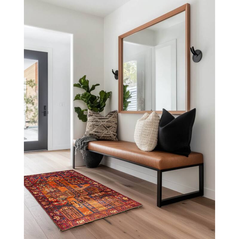 ECARPETGALLERY Hand-knotted Teimani Dark Navy Wool Rug - 3'0 x 4'8