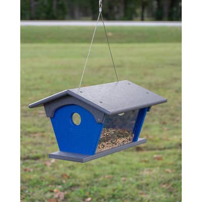 OUTDOOR LEISURE PRODUCTS Model GM4GBL Blue Bird Feeder Made with High Density Poly Resin