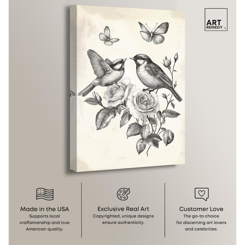 Perched Pair II Canvas by Art Remedy, Gallery Wrapped