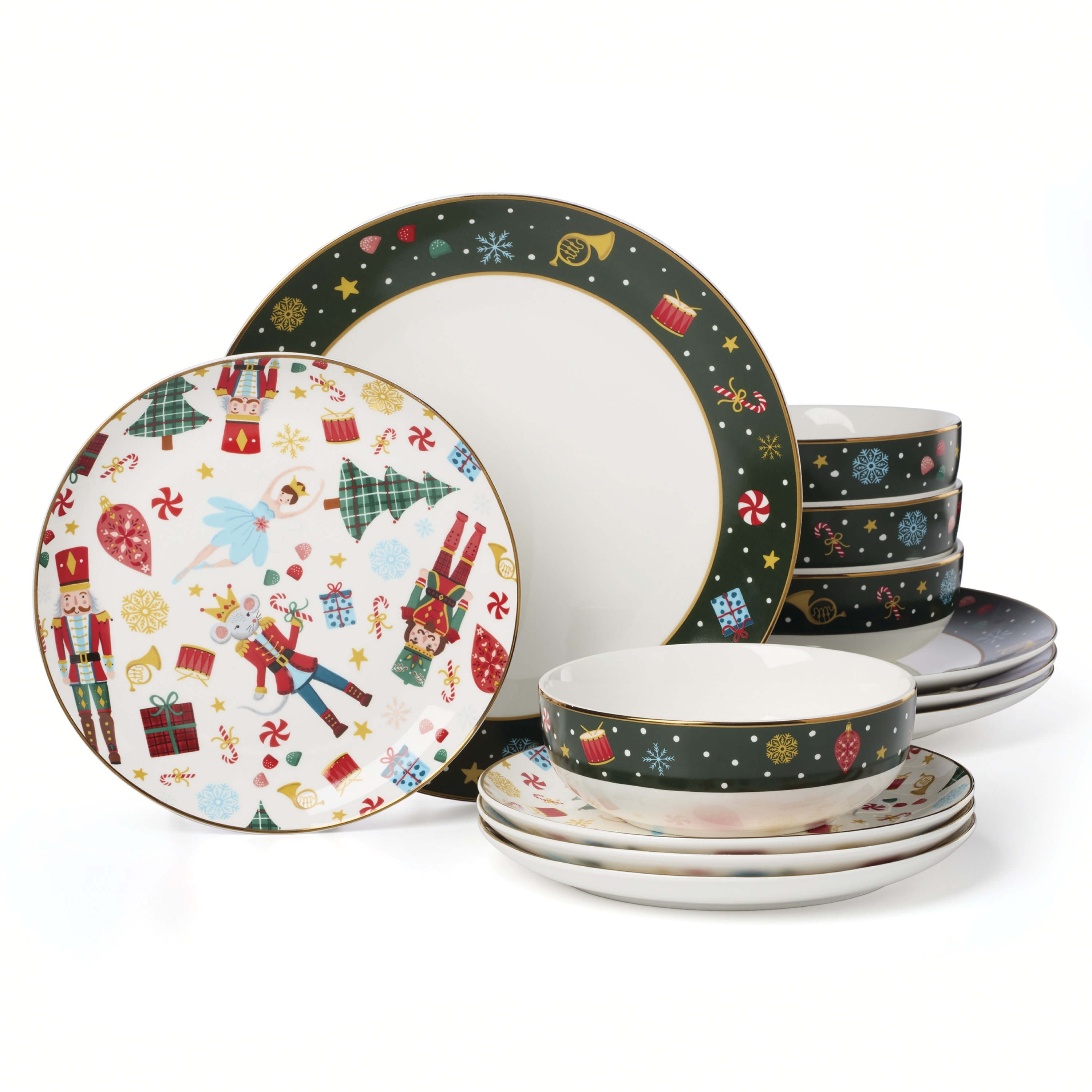 Lenox Nutcracker Ballet 12-Piece Dinnerware Set