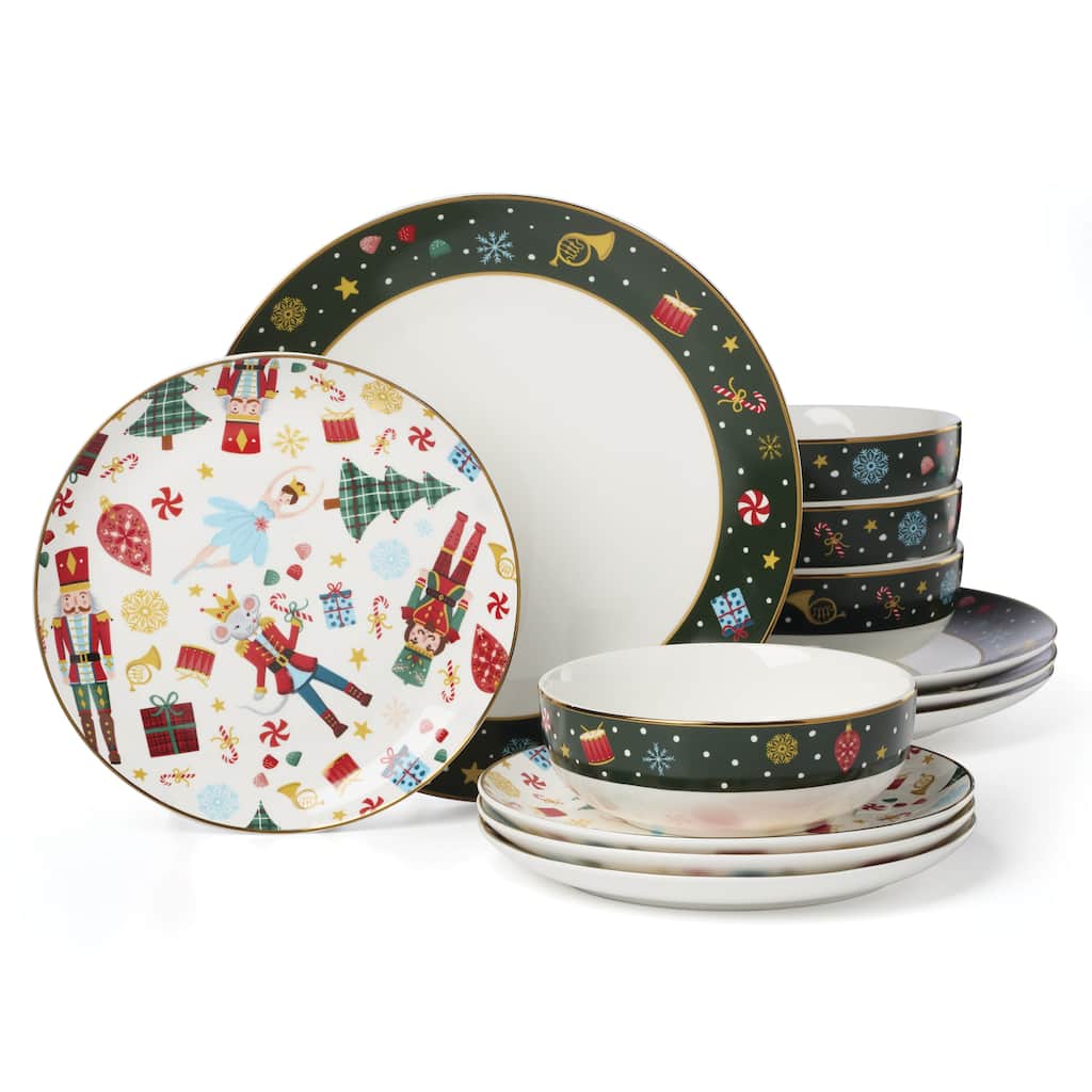 Lenox Nutcracker Ballet 12-Piece Dinnerware Set