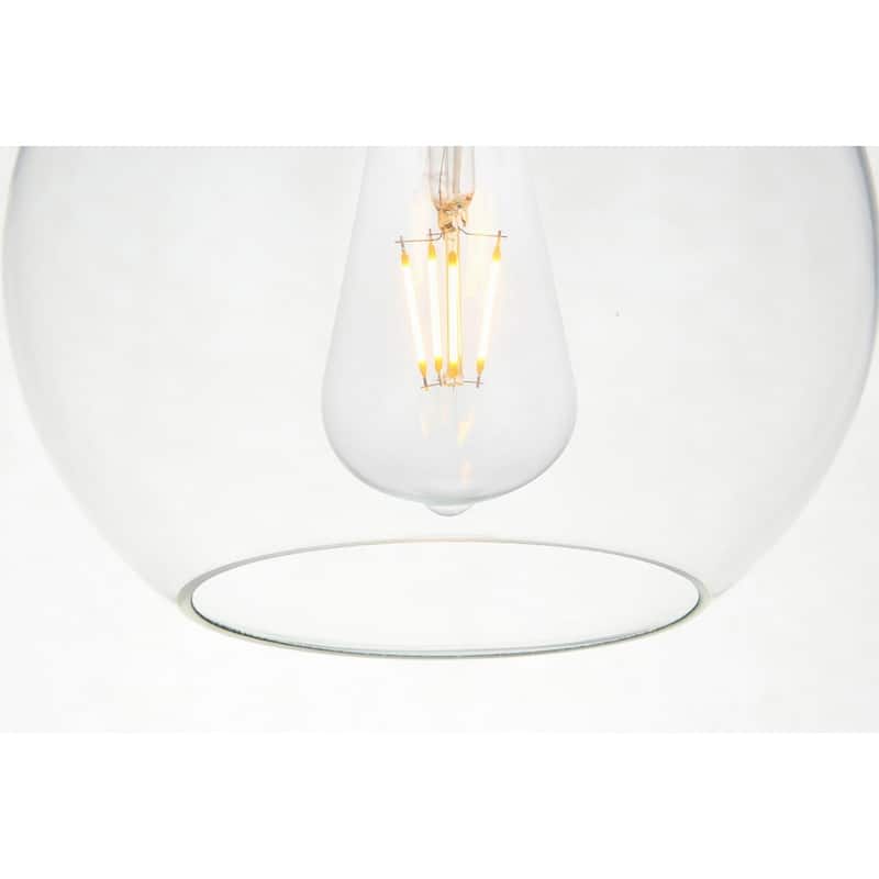 Clear Glass 5-light 42-inch Pendant