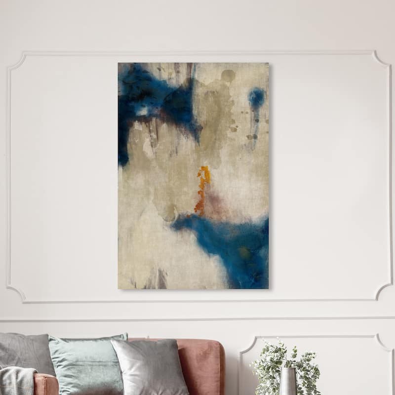 Wynwood Studio Canvas Abstract Elevated Abstract Cascade White and Modern & Contemporary Wall Art Canvas Print - 54 x 36