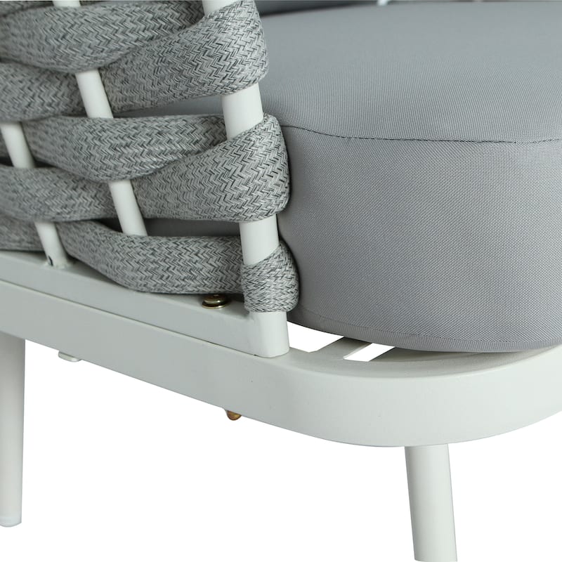 Roomfitters Outdoor Steel Club Chair with Cushions, Set of 2
