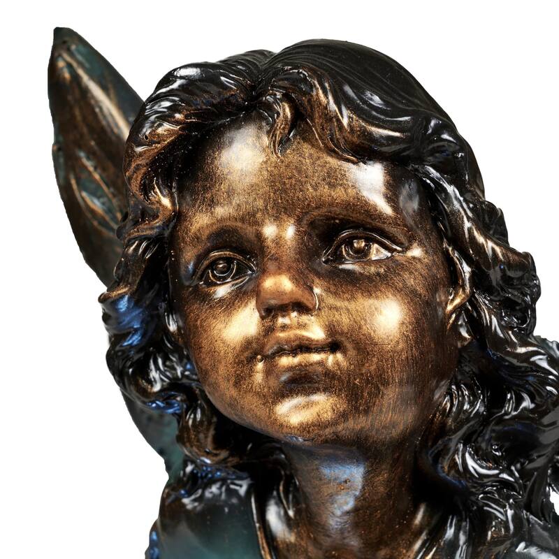 LED Lighted Pagoda Fairy on the Rock Waterfall Fountain - 31.25"