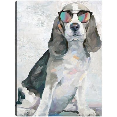Shady Pups IV By Studio Arts Canvas Art Print