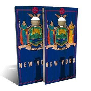 New York State Flag 2 Outdoor Cornhole Board Set